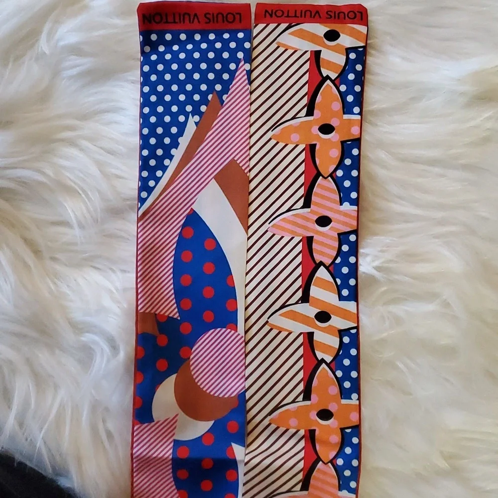 Silk Bag Twilly,  Hair tie,  Scarf, 100% silk - Picture 3 of 3